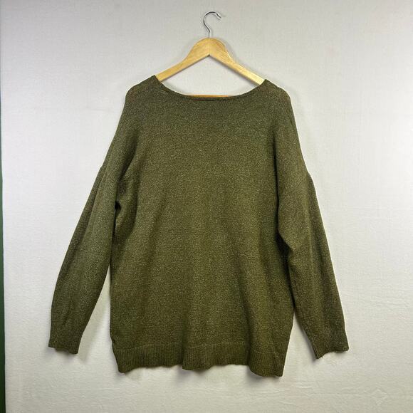 Woman's CabinCore Boho GoblinCore Woman's Green Sweater - size L - Picture 7 of 9